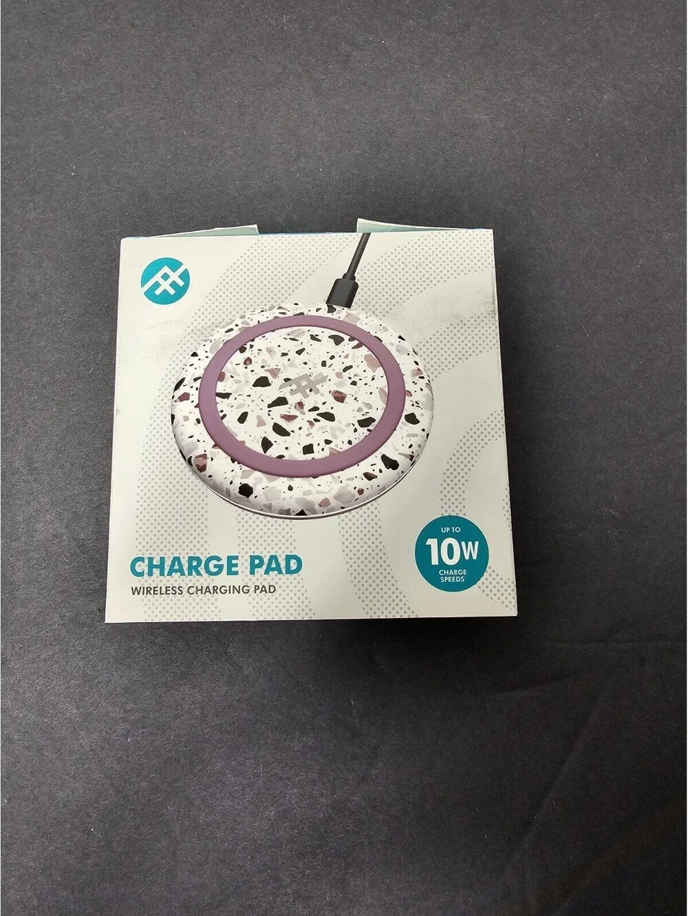 IFrogz Charge Pad Wireless Charger 10W Terrazzo Pink NIB
